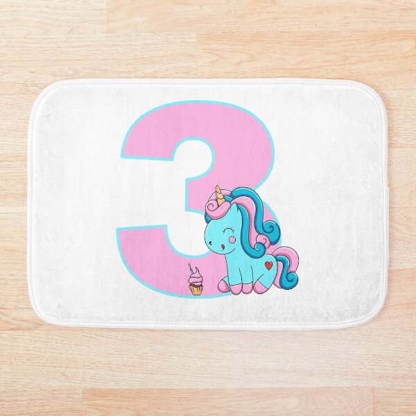 Item preview, Number three with a Candyfloss Unicorn designed and sold by MammaPanda.