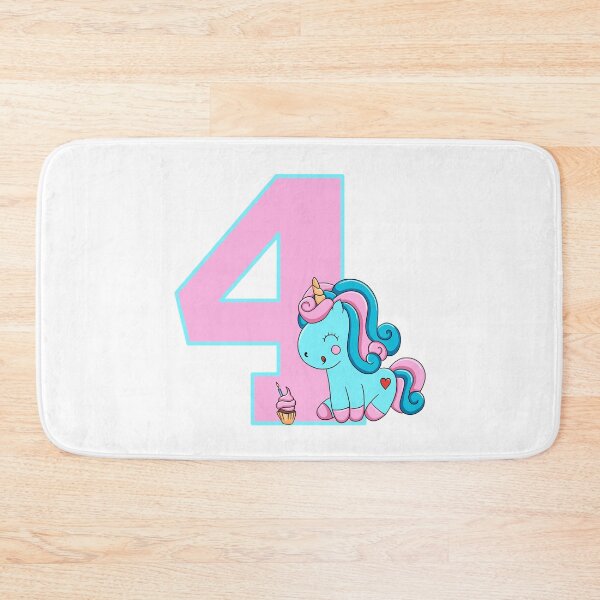 Item preview, Number four with a Candyfloss Unicorn designed and sold by MammaPanda.