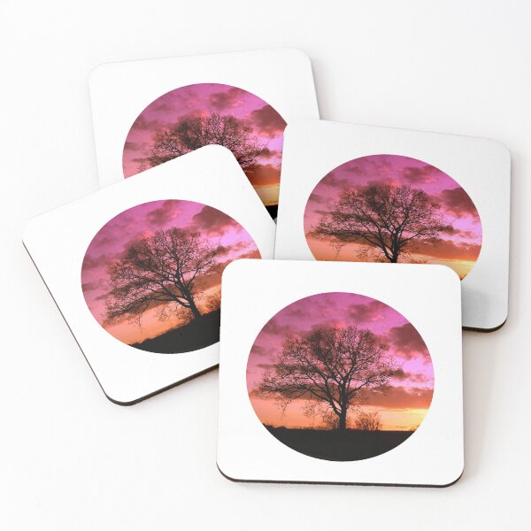 Item preview, Tree with sunshine pink background outdoor designed and sold by Arun Fernando.