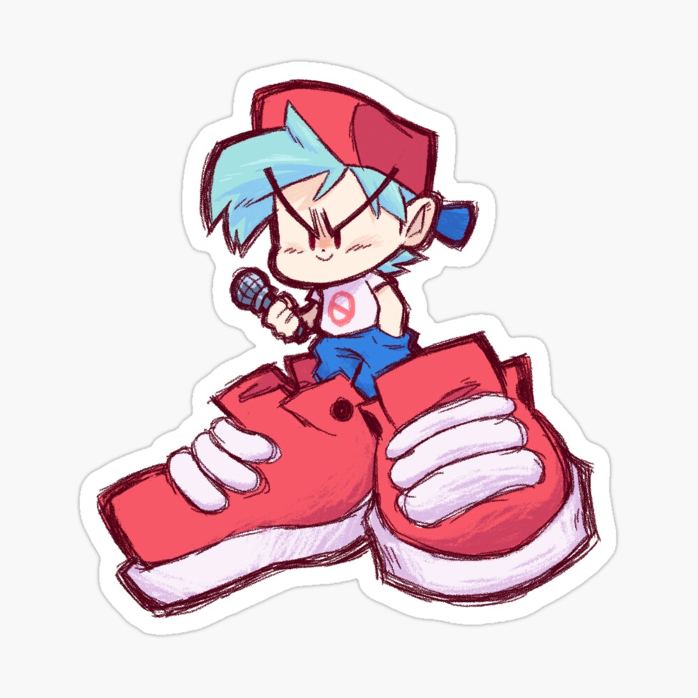 Friday Night Funkin’ BF With RLLY Big Shoes/Feet | Sticker