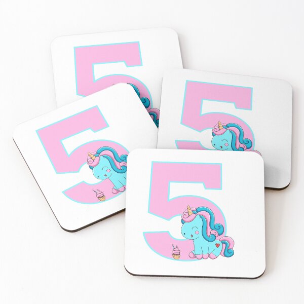 Item preview, Number Five with a Candyfloss Unicorn designed and sold by MammaPanda.