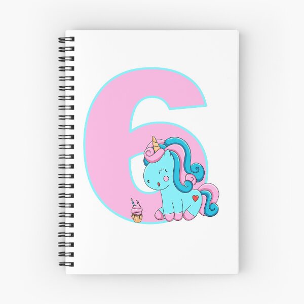 Item preview, Number six with a Candyfloss Unicorn designed and sold by MammaPanda.