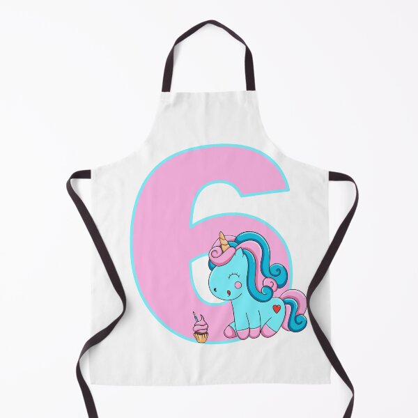 Item preview, Number six with a Candyfloss Unicorn designed and sold by MammaPanda.