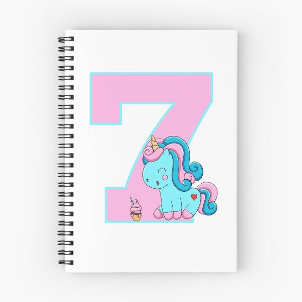 Item preview, Number Seven with a Candyfloss Unicorn designed and sold by MammaPanda.