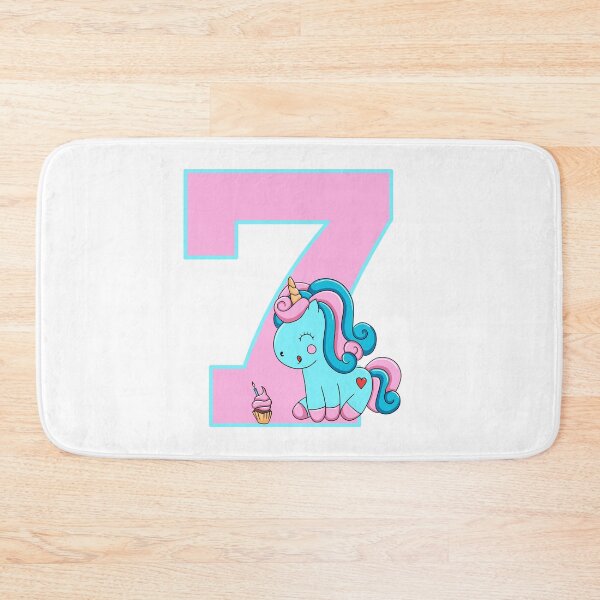 Item preview, Number Seven with a Candyfloss Unicorn designed and sold by MammaPanda.