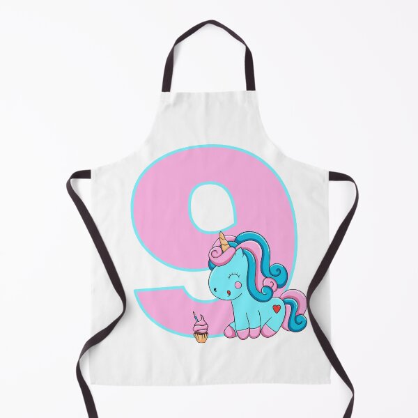 Item preview, Number nine with a Candyfloss Unicorn designed and sold by MammaPanda.