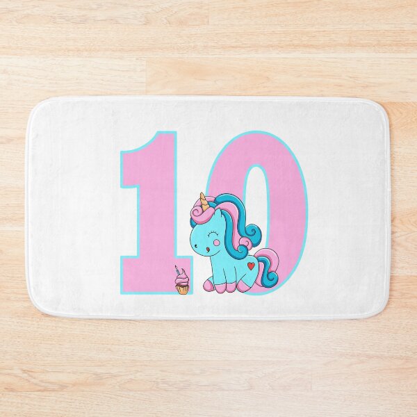 Item preview, Number ten with a Candyfloss Unicorn designed and sold by MammaPanda.