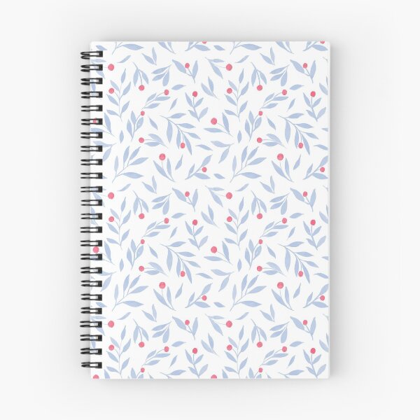 Item preview, Watercolor Botanical Pattern - Light Blue and Red designed and sold by Artsychoke.