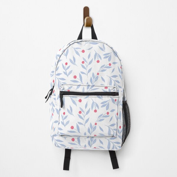 Item preview, Watercolor Botanical Pattern - Light Blue and Red designed and sold by Artsychoke.