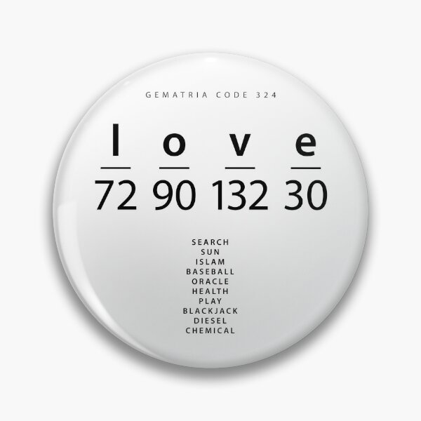 Item preview, Love word code in the English Gematria designed and sold by Ingo Menhard.