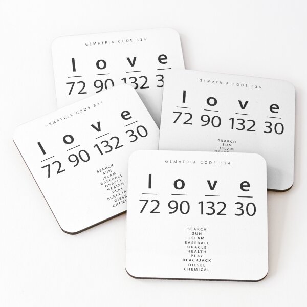 Item preview, Love word code in the English Gematria designed and sold by Ingo Menhard.