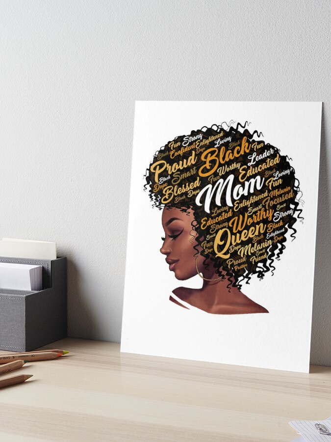 GIFTS FOR MOM- SUPER MOM - BLACK WOMAN - MOTHERS DAY | Art Board Print