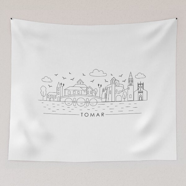 Item preview, Portuguese Town of Tomar in Line Art Style designed and sold by firmine417.