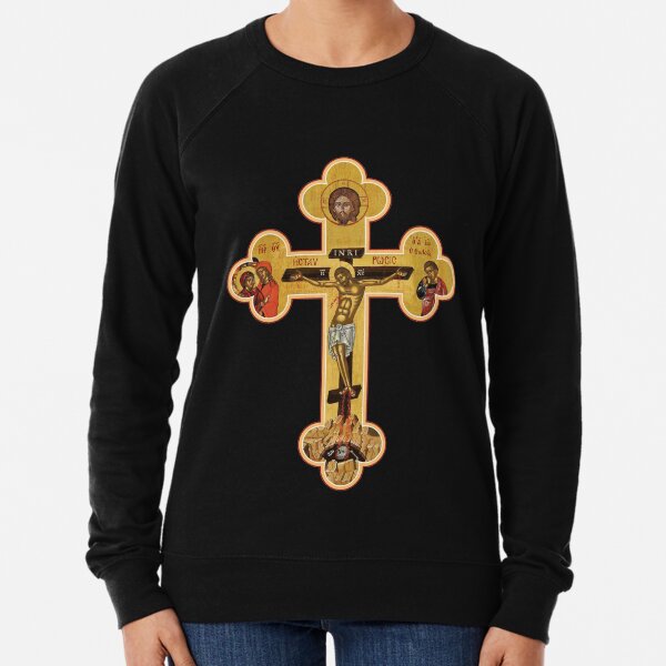 Orthodox Cross Icon Lightweight Sweatshirt