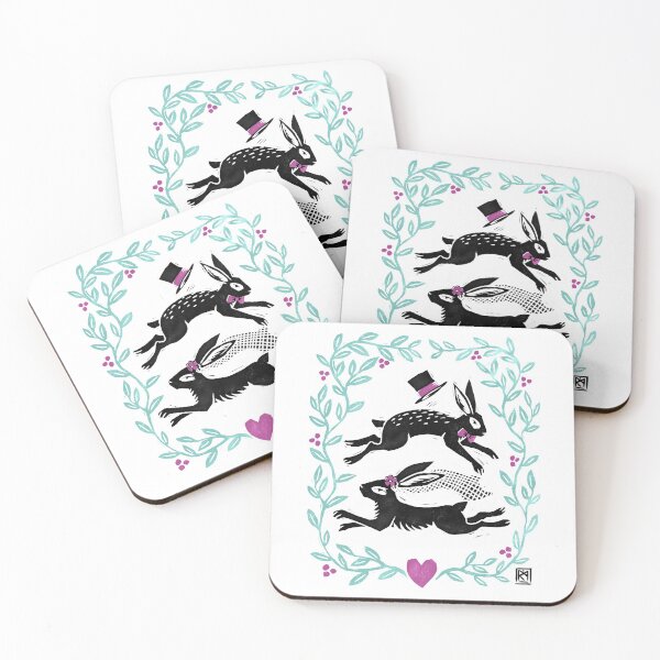 Item preview, Dancing Hares Wedding designed and sold by QueenHare.