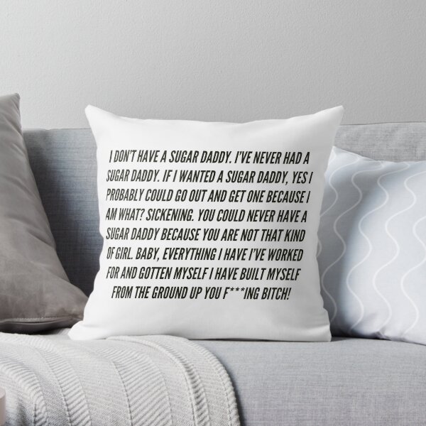 Shangela's Sugar Daddy Speech- Clean Throw Pillow