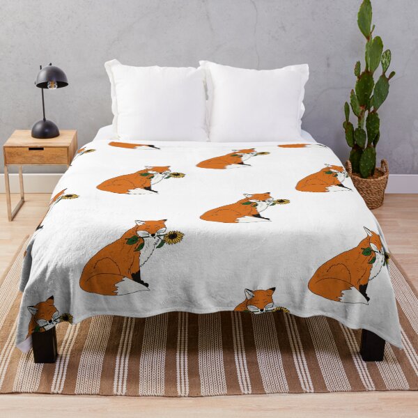 Item preview, Cute Fox with a sunflower volpe designed and sold by MadaFaCose.
