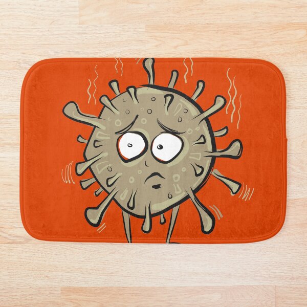Item preview, A pathetic looking Virus! Cartoon character on a red Background designed and sold by Dani Vittz.