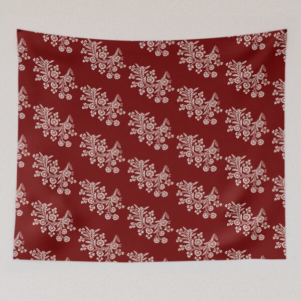 Item preview, Flower lace on dark red designed and sold by Ninaeva.