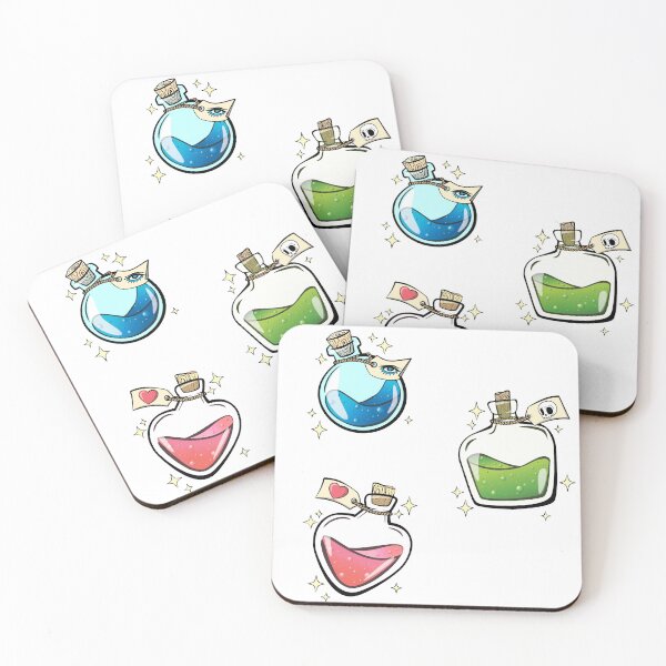 Item preview, Pack of Cute Magic Witch Potions #1 - Wisdom, Love, and Poison potions designed and sold by ShyOwlet.