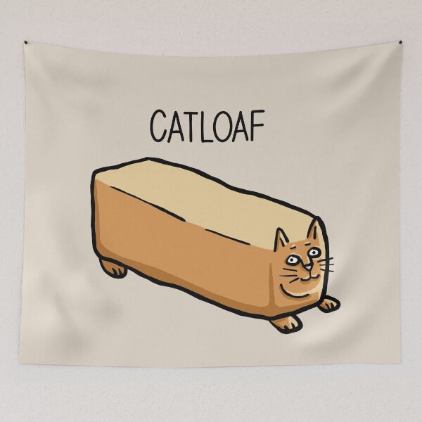Item preview, Catloaf, Cat Bread Loaf Funny Cat Lover Digital Illustration designed and sold by AlmightyClaire.
