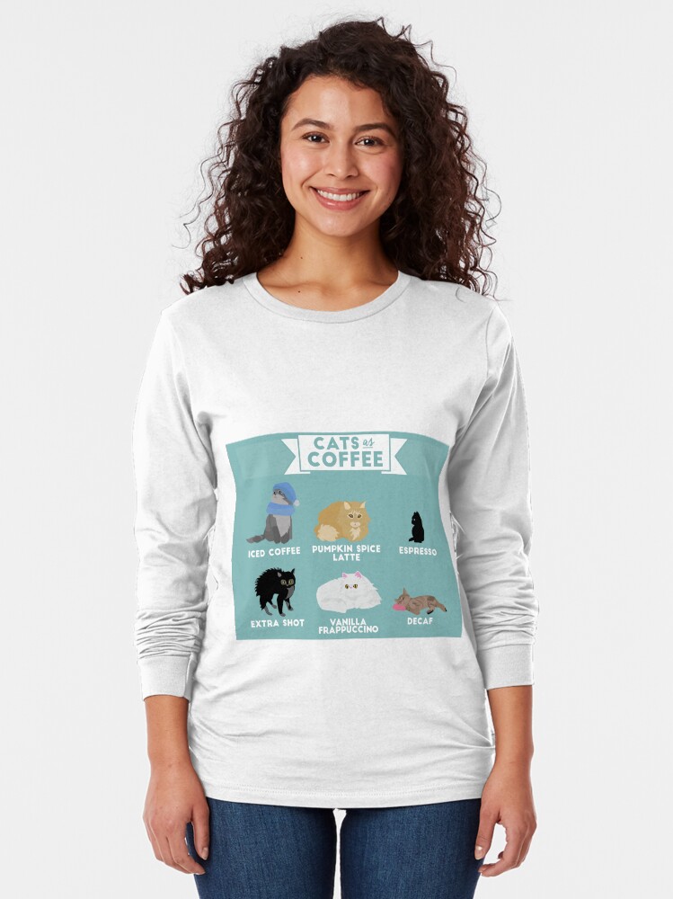Alternate view of Cats As Coffee Long Sleeve T-Shirt