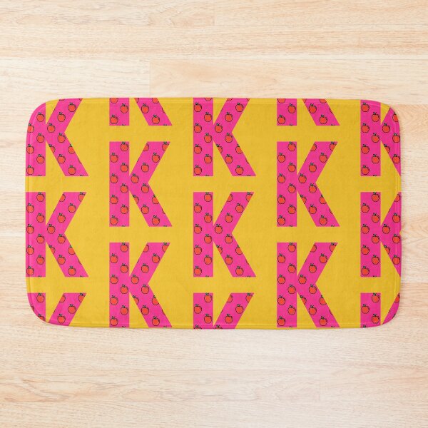 Item preview, Letter K in pink color with apple pattern designed and sold by VrajStudio.