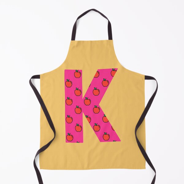 Item preview, Letter K in pink color with apple pattern designed and sold by VrajStudio.