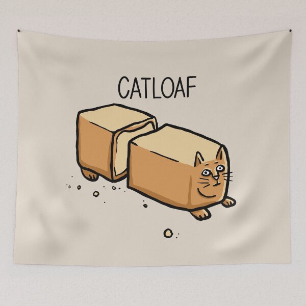 Item preview, Sliced Catloaf, Cat Bread Loaf Funny Cat Lover Digital Illustration designed and sold by AlmightyClaire.