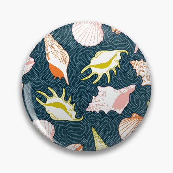 Item preview, Colorful seashells blue background designed and sold by pakanta.