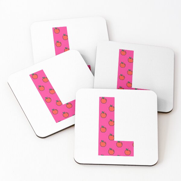 Item preview, Letter L in pink color with apple pattern designed and sold by VrajStudio.