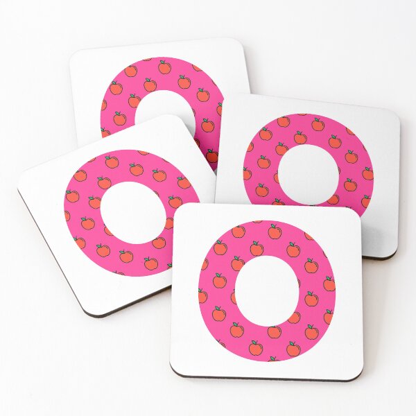 Item preview, Letter O in pink color with apple pattern designed and sold by VrajStudio.