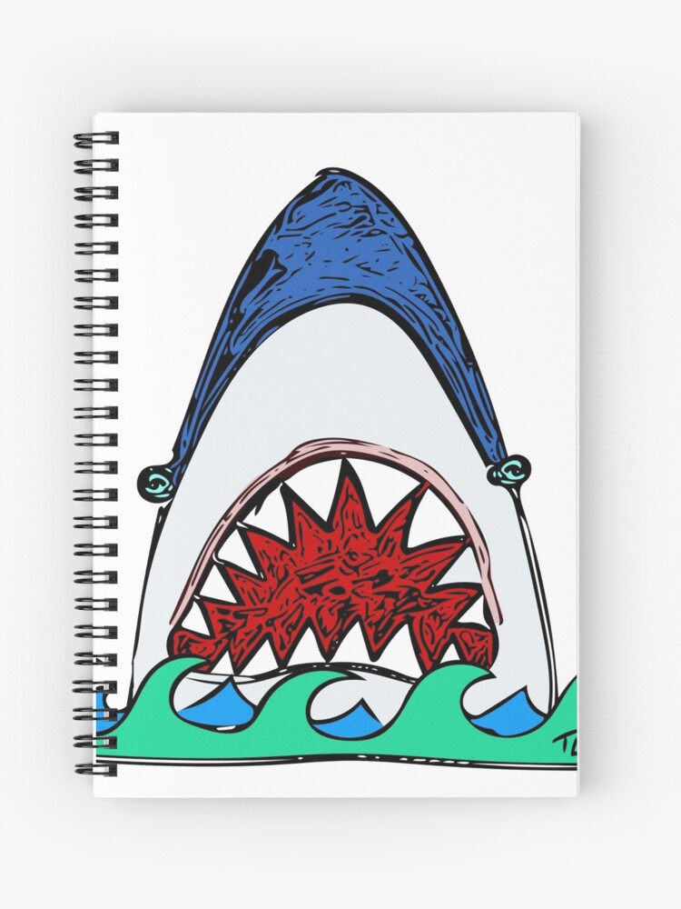 Cuaderno de espiral «Tiburón de dibujos animados» de TLev7 | Redbubble