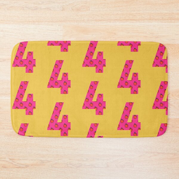 Item preview, Number 4 in pink color with apple pattern designed and sold by VrajStudio.