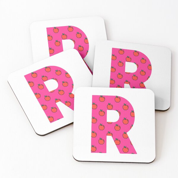 Item preview, Letter R in pink color with apple pattern designed and sold by VrajStudio.