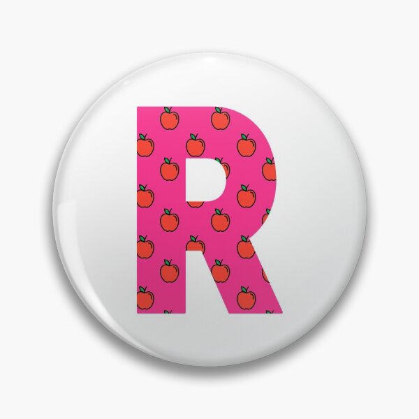 Item preview, Letter R in pink color with apple pattern designed and sold by VrajStudio.