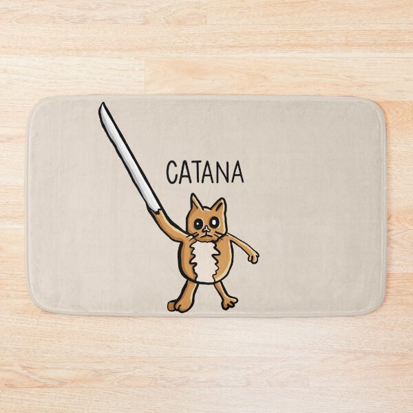 Item preview, Catana, Funny Cat Pun katana arm Digital Illustration designed and sold by AlmightyClaire.