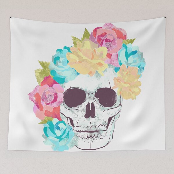Item preview, Floral skull BooPooBeeDoo designed and sold by BooPooBeeDooArt.