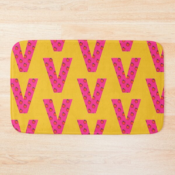 Item preview, Letter V in pink color with apple pattern designed and sold by VrajStudio.