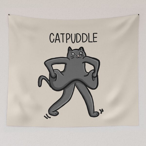 Item preview, Standing CATPUDDLE Funny cat as a puddle Digital Illustration designed and sold by AlmightyClaire.