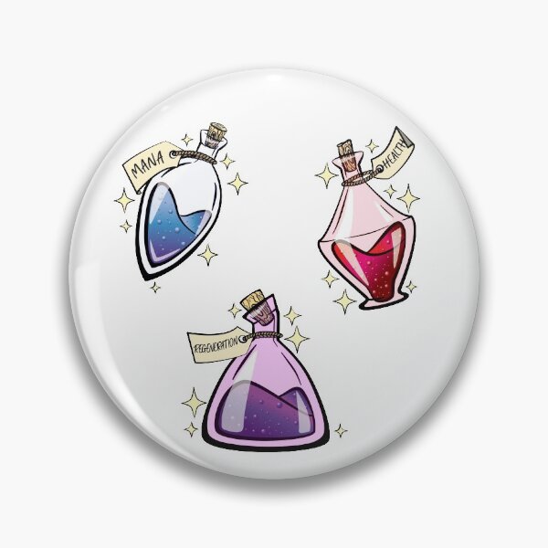 Item preview, Pack of Cute Magic Witch Potions #2 - Mana, Health, and Regeneration potions designed and sold by ShyOwlet.
