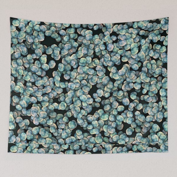 Item preview, Original blue pebbles watercolor blue pattern design designed and sold by ArtlenkaLenica.