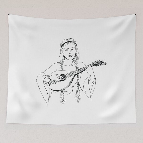 Item preview, Beautiful Girl Playing Guitar Art designed and sold by iTrending.