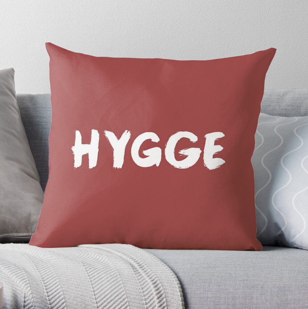 Cosy and Comfy Danish Definition of Hygge Throw Pillow, 18x18, Multicolor