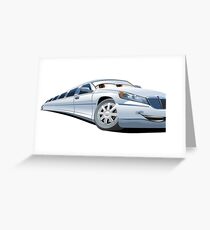 Cartoon Limo Greeting Card