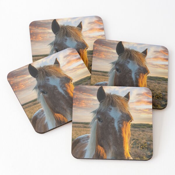 Item preview, Horse at sunset,portrait of a horse designed and sold by kathleenjean.