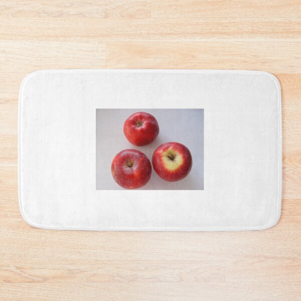 Item preview, three red apples on a white background designed and sold by Olga Kydryavskaya.