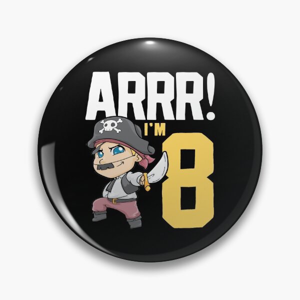 Item preview, 8th Birthday Pirate Eight Years Old designed and sold by CreativeGiftShp.