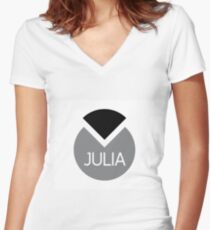 american first name female: Julia Women's Fitted V-Neck T-Shirt