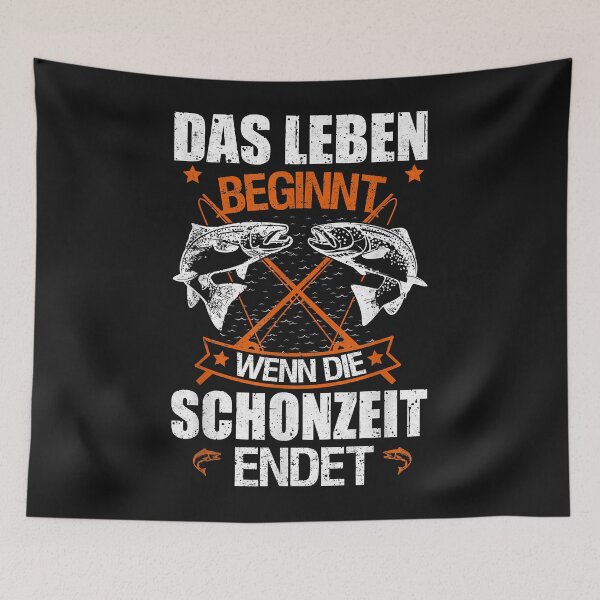 Item preview, Lustiger Angeln Spruch Die Schonzeit Endet Angler Geschenk designed and sold by Borhala23234.